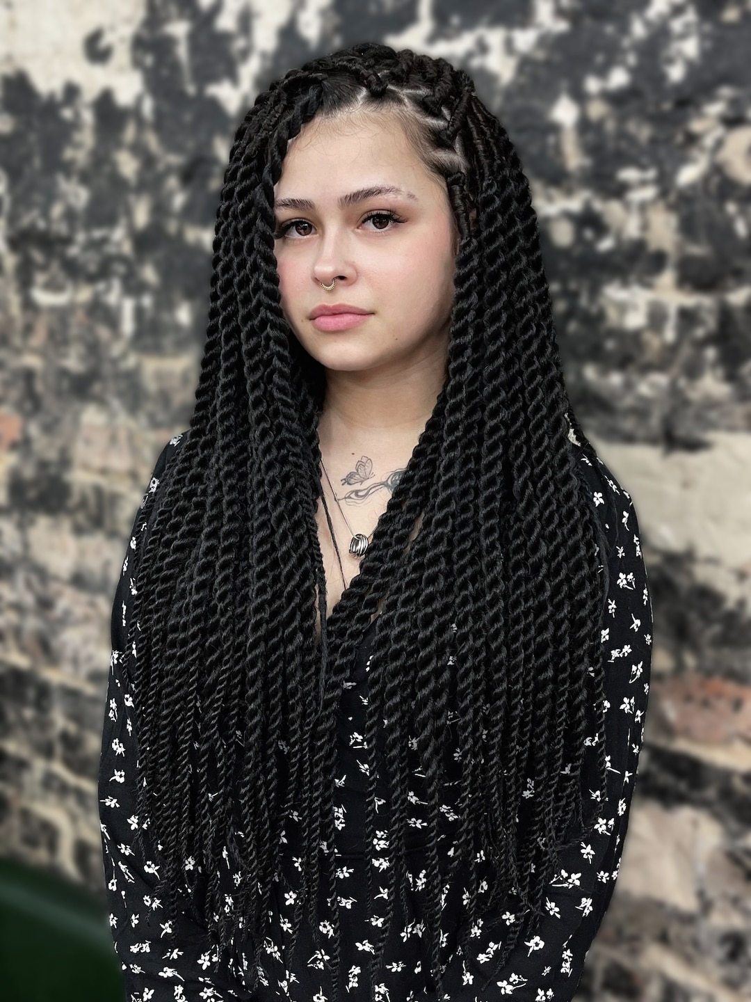 Black Twisted Braids Double Ended and Double Ended, Full Set of ...