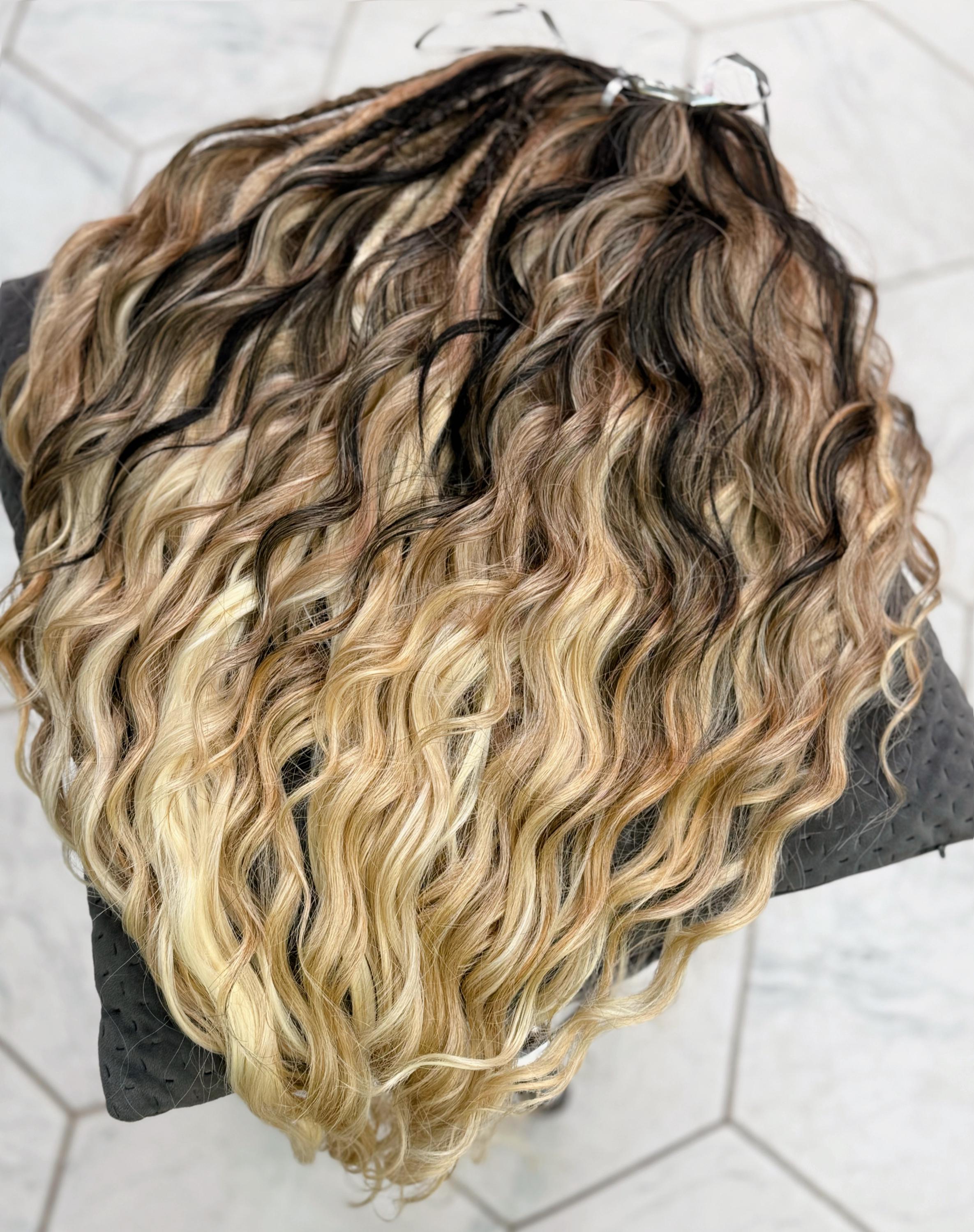 Light Wave Set of Mixed Blonde Dread Extensions, Full Set - Etsy
