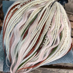 Bohemian Synthetic Braid Extensions: Rose Gold, Blonde Dreads - Custom Set