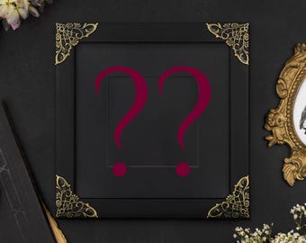 Entomology Mystery Baroque Gothic Frame - Surprise Real Butterfly or Moth Species Display