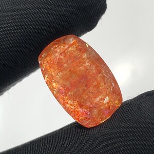 11.55 Ct’s , Natural Sunstone Gem , Orange Fire Sunstone Gem , Cushion Cut Gem , Faceted Sunstone , Loose Gemstone For High Jewellery.