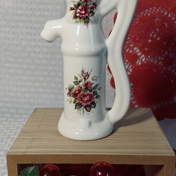 Vintage Soap Lotion Dispenser Pump California Pottery Athena Rose Bud Vase