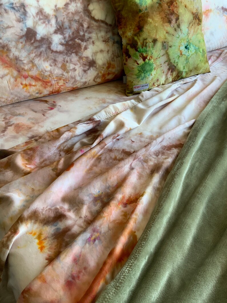 Bamboo Sheet Set Elements Collection Hand Dyed Bed Linens Etsy