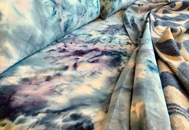 Bamboo Sheet Set Elements Collection Hand Dyed Bed Linens Etsy