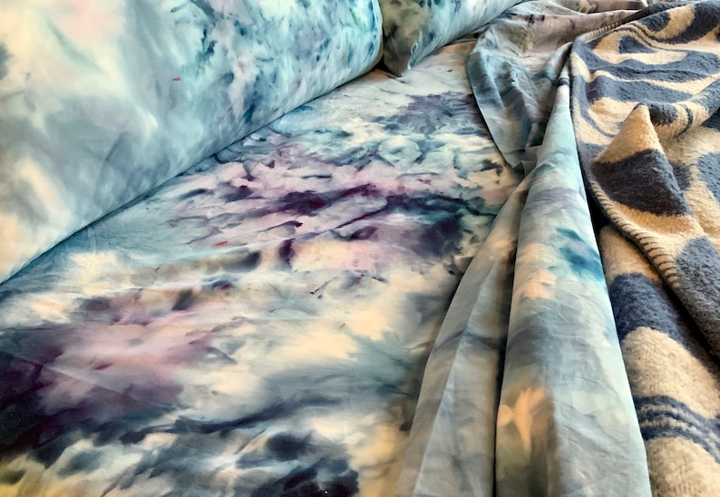 Bamboo Sheet Set Elements Collection, Hand Dyed Bed Linens, Luxury Soft image 2