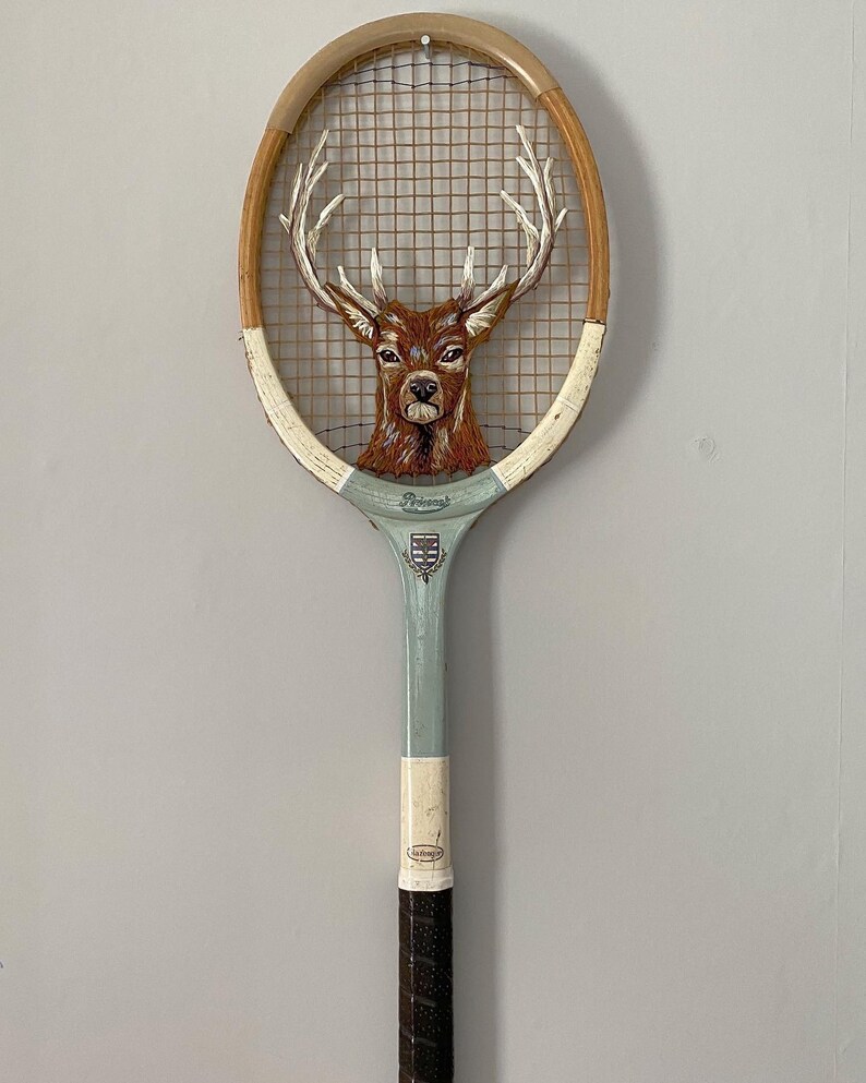 Custom Embroidered Vintage Tennis Racket Etsy