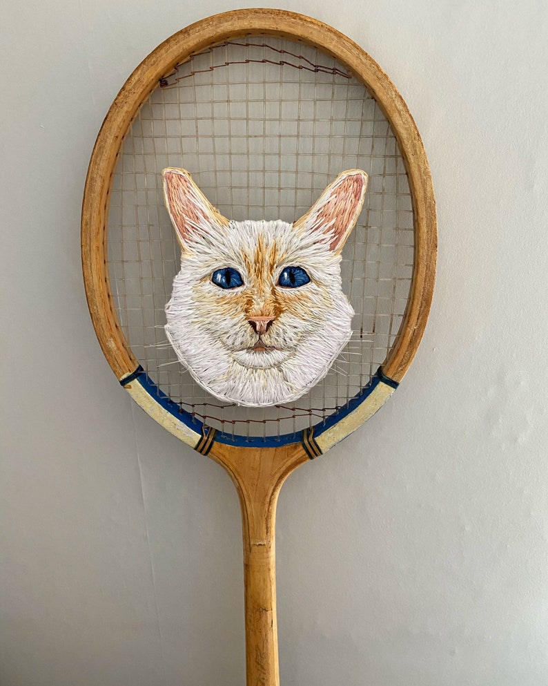 Custom Embroidered Vintage Tennis Racket Etsy