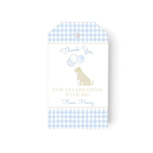 Party Favor Gift Tags   |  Puppy Dog Party Gift Tags  |   Boys Birthday Gift Tags  |   Snips Snails and Puppy Dog Tails Party Theme