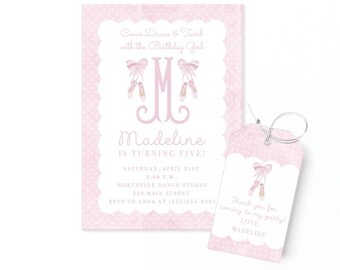 Girls Birthday Invitations  |  Ballerina Invitations  |  Dance & Twirl  |  Kids Birthday Invitations  | Digital Kids Party Invitations