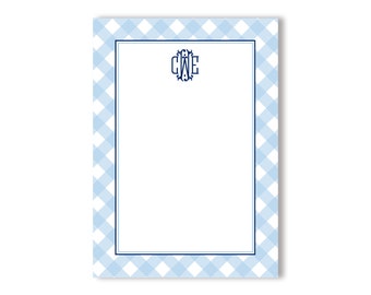 Personalized Notepad |  Personalized Notepad  |  Monogrammed Notepad |  Gingham Notepad  |  Gift for Her