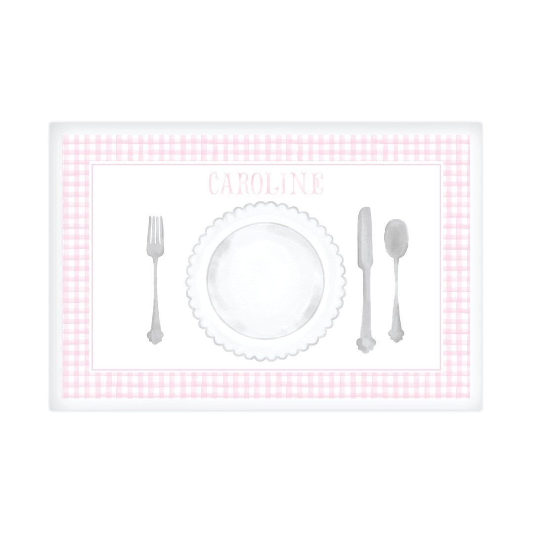 Girls Placemat Kids Placemat Personalized Placemat Laminated Placemat Personalized Gift Gifts