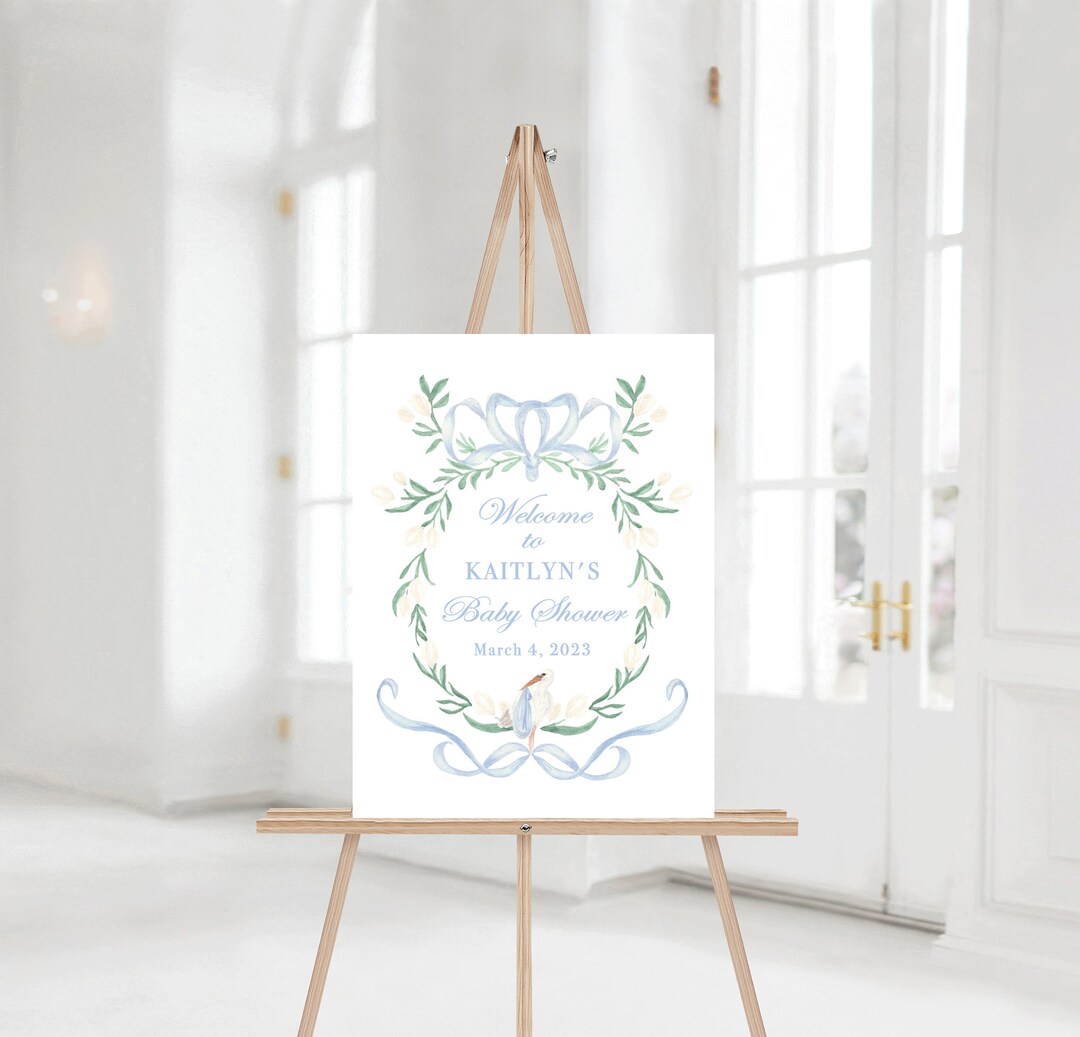 Baby Shower Sign Printable Baby Shower Sign Baby Shower Boy Etsy