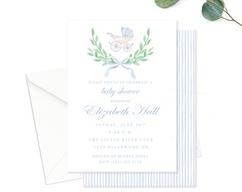 Invitaciones para baby shower de niño / Invitaciones impresas para baby shower / Invitación digital para baby shower