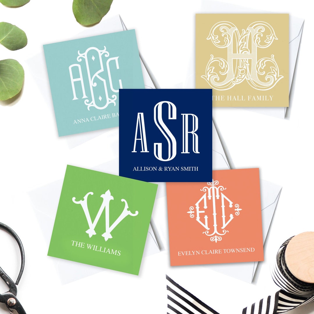 Enclosure Cards Personalized Gift Enclosure Cards Monogrammed Gift