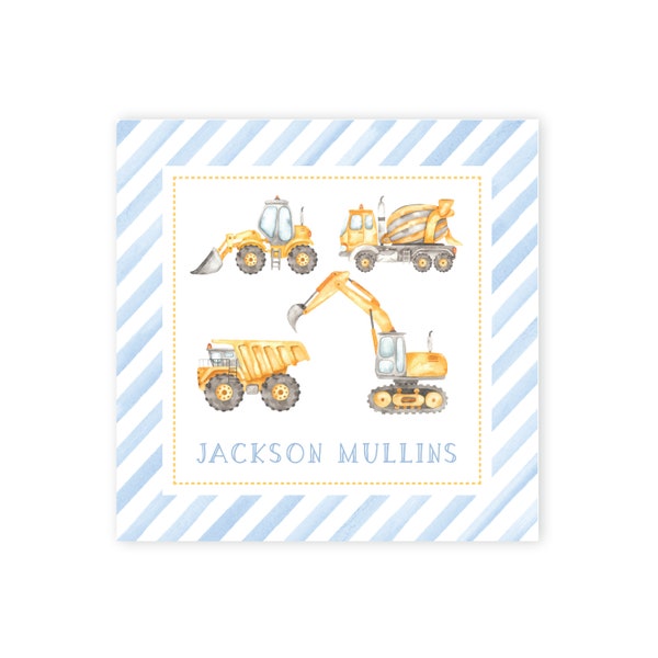 Boys Enclosure Cards  |  Kids  Enclosure Cards  |  Boys Gift Tags  |  Construction Vehicle Gift Tags
