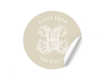 Personalized Gift Stickers  |  Matte Stickers  |  Monogrammed Gift Stickers  |  Family Gift Stickers