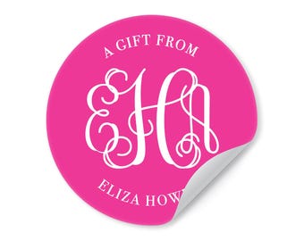 Personalized Gift Stickers  |  Matte Stickers  |  Monogrammed Gift Stickers  |  Family Gift Stickers