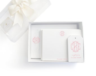 Stationery Gift Set  |   Gift for Her  |   Monogrammed Stationery  |  Personalized Stationery Set  |   Gift for Couple