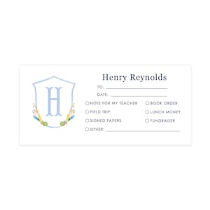 Personalized School Communication Envelopes: Back to School Supplies (Set of 20)