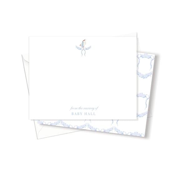 Baby Shower Thank You Note Cards Personalized Note Card Etsy