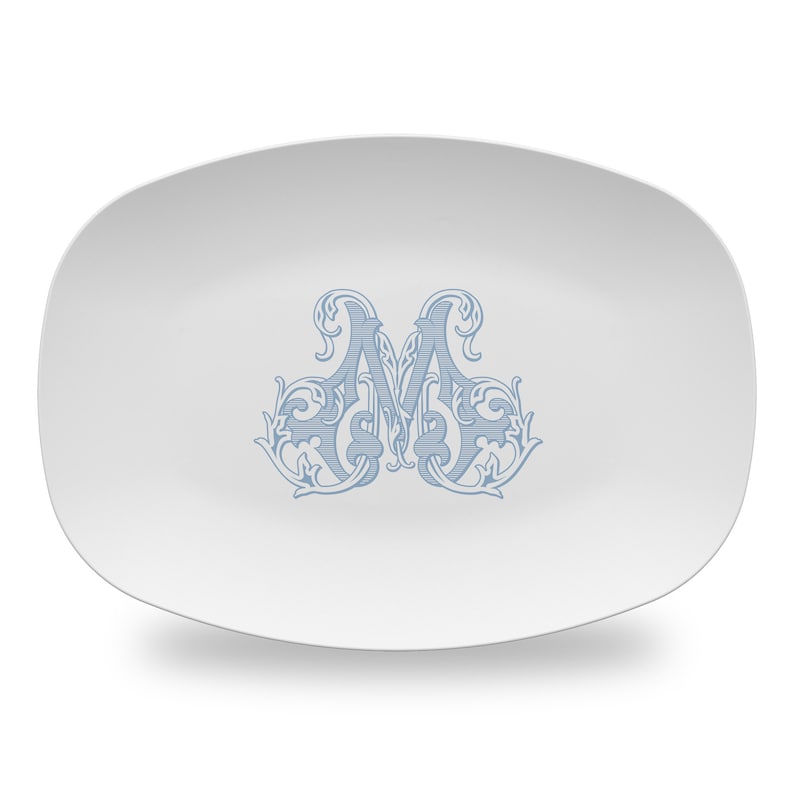 Serving Platter Plastic | Personalized Platter | Monogrammed Platter | Hostess Gift | Personalized Gift | Housewarming Gift