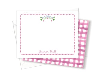 Girls Stationery   | Thank you notes for Kids  | Strawberry Stationery Set   |  Girls Personalized Stationery
