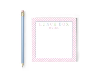Lunch Box Notes Notepad: Pink, Blue & Green, 5x5 (50 or 100 Sheets)