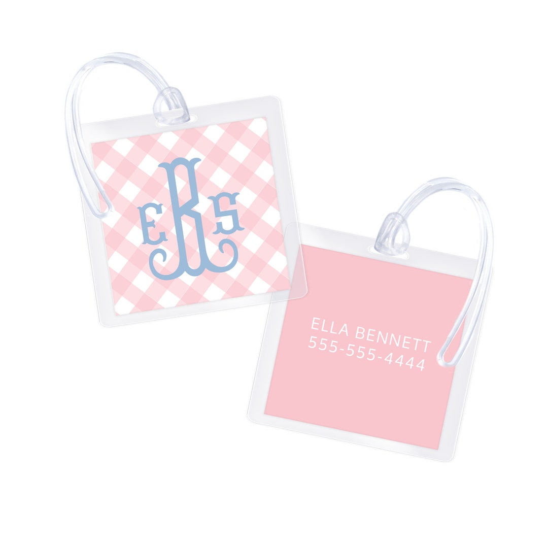 Personalized Bag Tags Laminated Bag Tags Monogrammed Bag Tags School