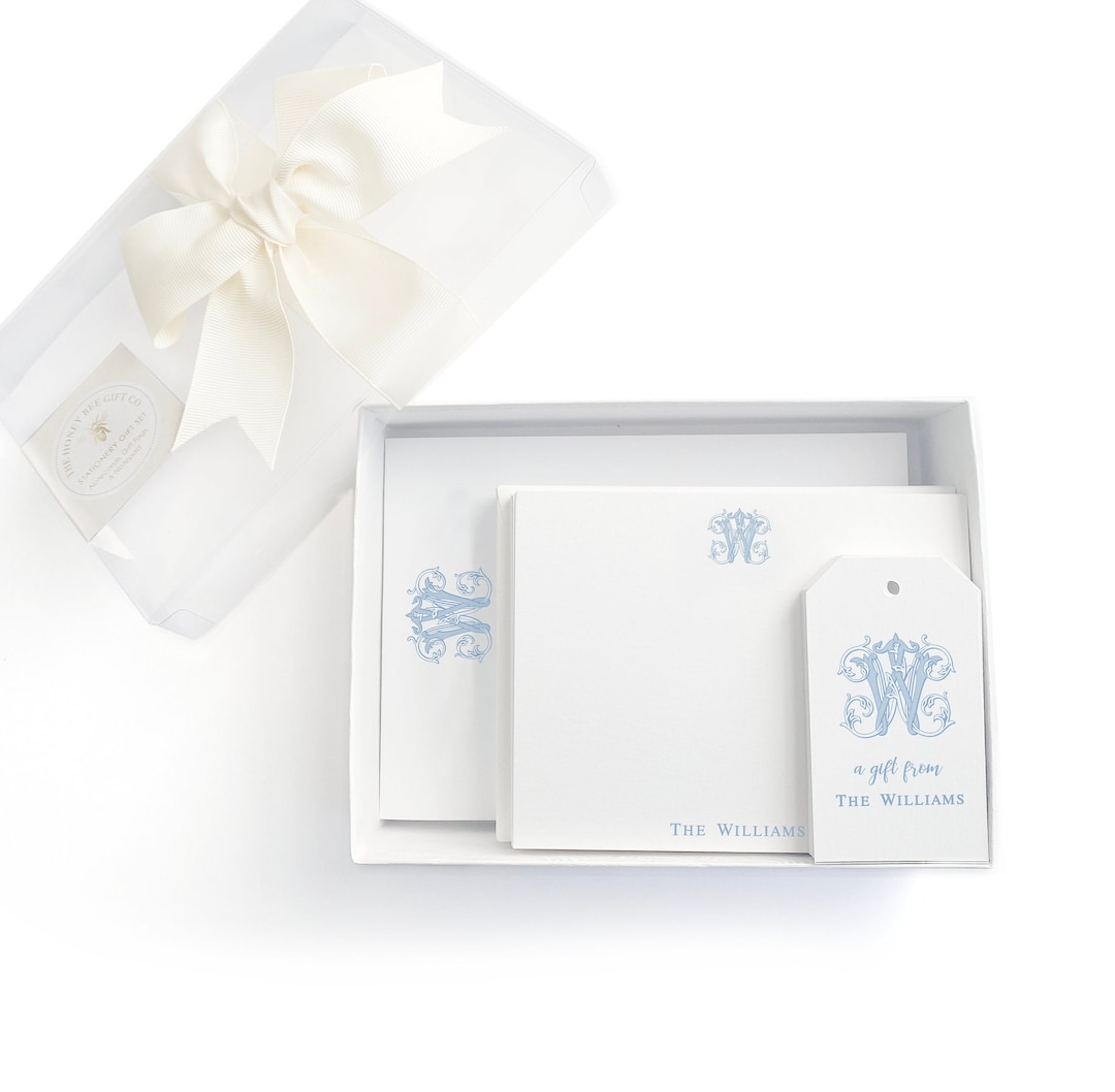 Monogrammed Stationery Gift Set