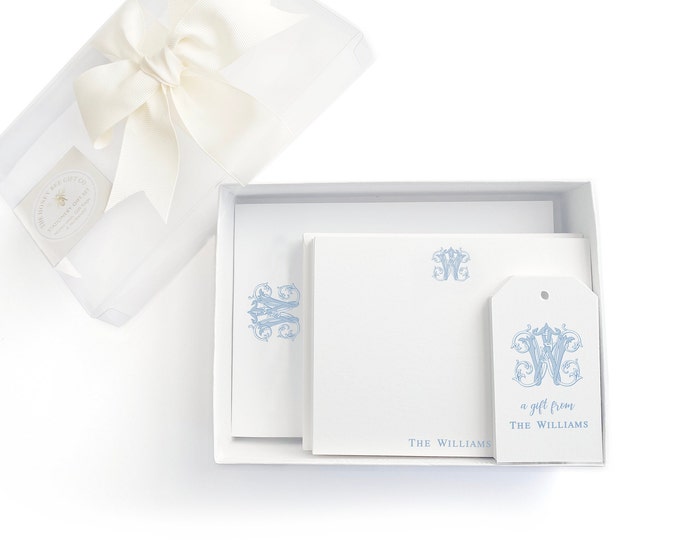 Stationery Gift Set  |   Gift for Her  |   Monogrammed Stationery  |  Personalized Stationery Set  |   Gift for Couple