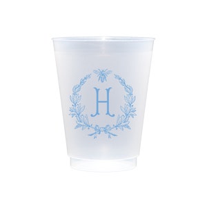 Personalized Frosted Plastic Cups: Shatterproof Monogrammed Party Favors