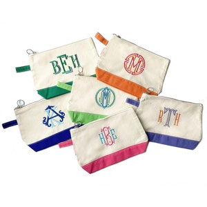 Makeup Bag | Cosmetic Bag  |  Embroidered Bag |  Personalized Bag  |  Monogrammed Bag  |  Personalized Gift  |  Monogrammed Gift