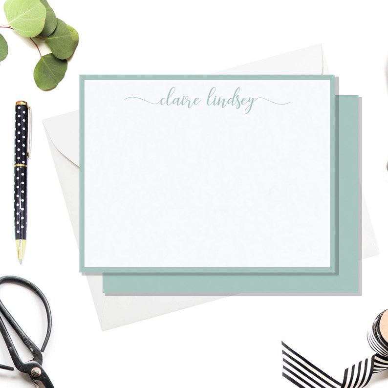 Personalized Note Card Personalized Stationery Monogrammed - Etsy