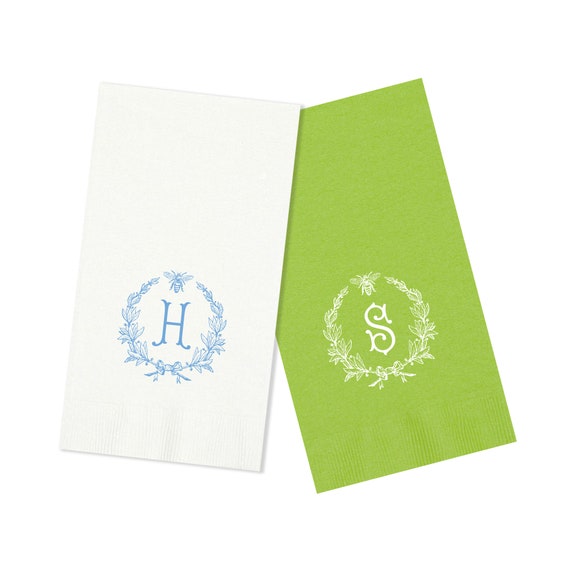 Monogrammed Guest Towels: Personalized 3-Ply Paper Napkins