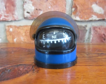 Vintage Novelty Crash Helmet Car Compass, Refurbished Novelty Compass