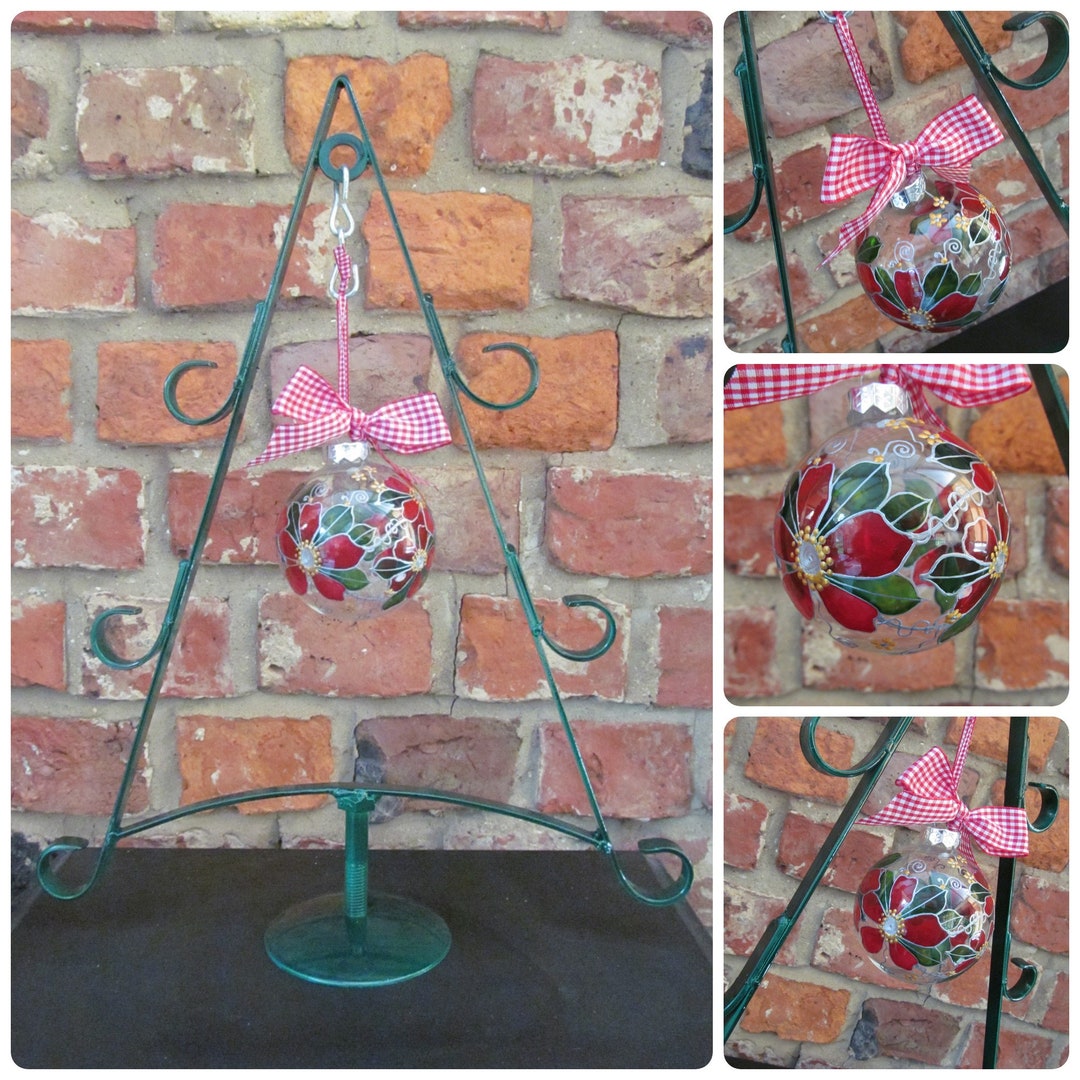 Metal Christmas Tree With Glass Bauble Ornament Christmas Etsy UK
