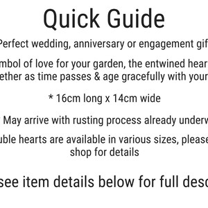 Metal Double Heart Hanging Garden Decoration, Heart, Garden Decoration, Heart Decoration, Wedding Anniversary Gift, 11th Anniversary Gift image 10