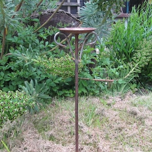 Metal MINI Bird Table or Water Dish, Insect Water Dish, Rusty Bird Table, Bird Watching Garden Gift, Garden Bird Table, Rain Catcher Gift