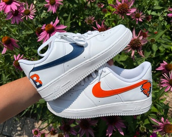 Custom Handpainted College/University Air Force Ones (Logo & Colors) - Perfect for Gameday, Football, Tailgate, Gift, Sports, Decision Day
