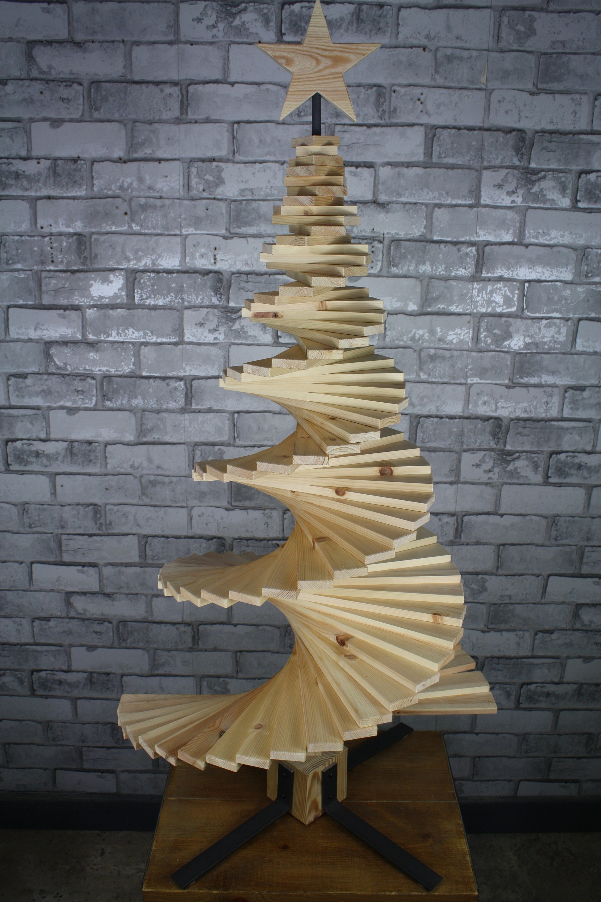 Infinity Eco Wooden Christmas Tree Decorative Multicoloured Stain