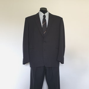 1960s Tailor Made Grey English Suit - Heavyweight Worsted Wool - XL