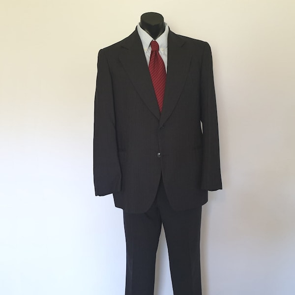 Charles Bud Tingwell Estate - 1970s Grey Pin Striped Suit