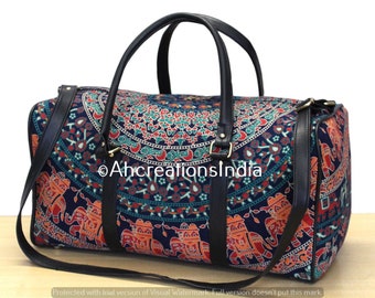 elephant print duffle bag