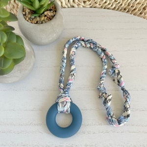 Chew Necklace for Sensory Needs - Custom Braided Silicone Necklace, Chewelry for Teens & Adults, Silicone Ring Necklace