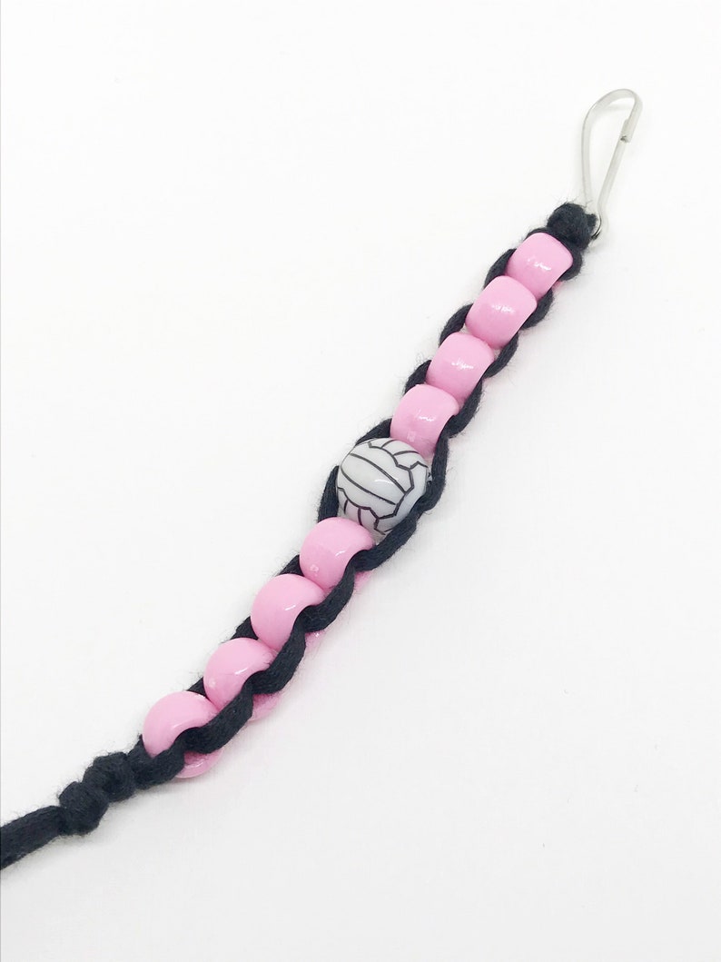 Volleyball Keychain Pony Bead Keychain Volleyball Beaded Keychain Volleyball Gift Backpack Keychain Sports Keychain Volleyball