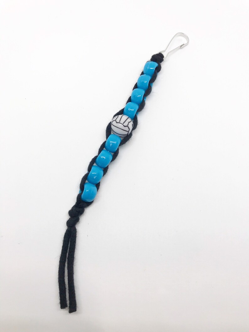 Volleyball Keychain Pony Bead Keychain Volleyball Beaded Keychain Volleyball Gift Backpack Keychain Sports Keychain Volleyball