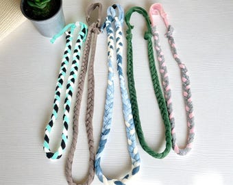 Custom Sensory Necklace - Adjustable Braided Chew Jewelry for Kids & Adults, Soft Fabric Stim Necklace