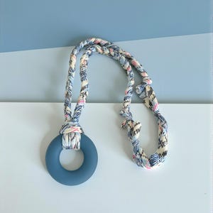 Chew Necklace for Sensory Needs - Custom Braided Silicone Necklace, Chewelry for Teens & Adults, Silicone Ring Necklace