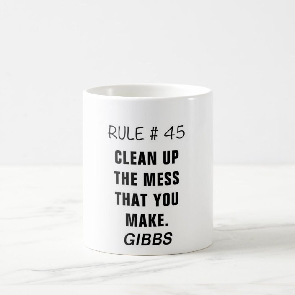 11oz mug NCIS Printed Ceramic Coffee Tea Cup Gift Gibbs Rules 