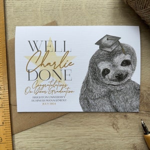 Carte de remise de diplôme personnalisée|Carte de remise de diplôme pour elle|Carte de remise de diplôme pour lui|Félicitations pour l'obtention de votre diplôme|Diplômé de l'université